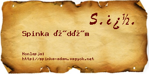 Spinka Ádám névjegykártya